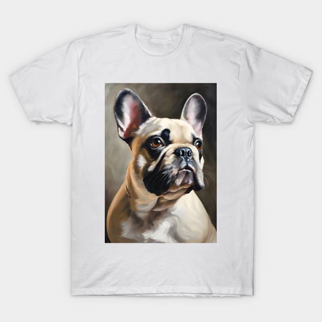 French Bulldog Oil Painting T-Shirt by Art-Jiyuu